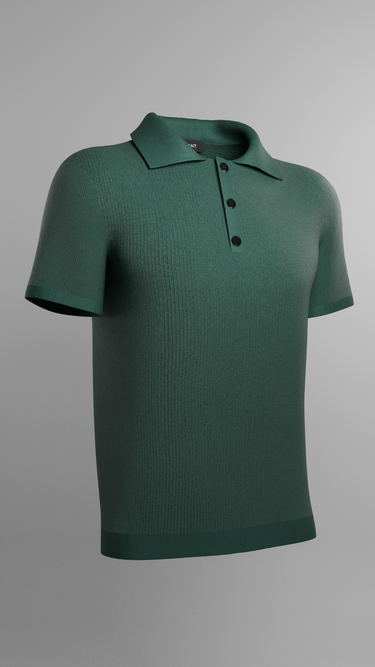 Polo Elegant Classic verde para hombre — fotografía de producto