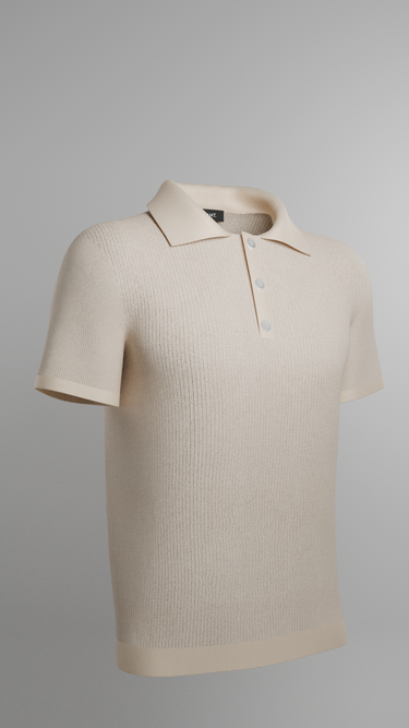 Polo Elegant Classic beige para hombre — fotografía de producto