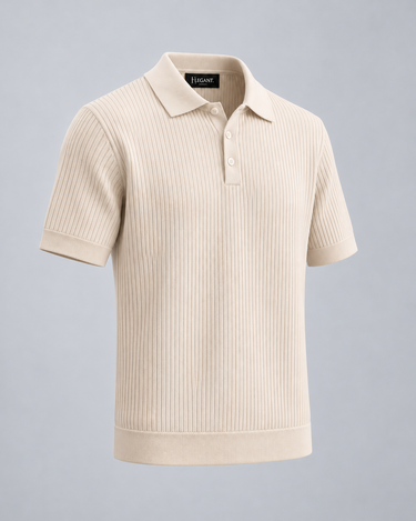 Polo Elegant crema — vista tres cuartos